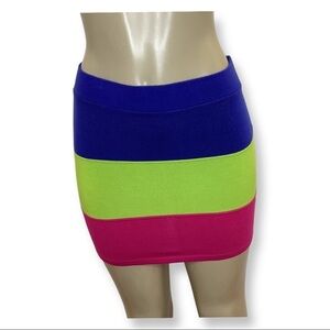 Flera colorblock mini sweater skirt